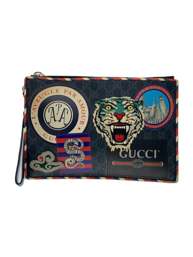 【中古】GUCCI◆クラッチバッグ_GGスプリーム_ナイトクーリエ/PVC/マルチカラー【バッグ】 【中古】GUCCI◆クラッチバッグ_GGスプリーム_ナイトクーリエ/PVC/マルチカラー【バッグ】