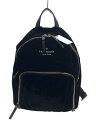 【中古】kate spade new york◆リュック/ベロア/BLK/12T-01044112【バッグ】