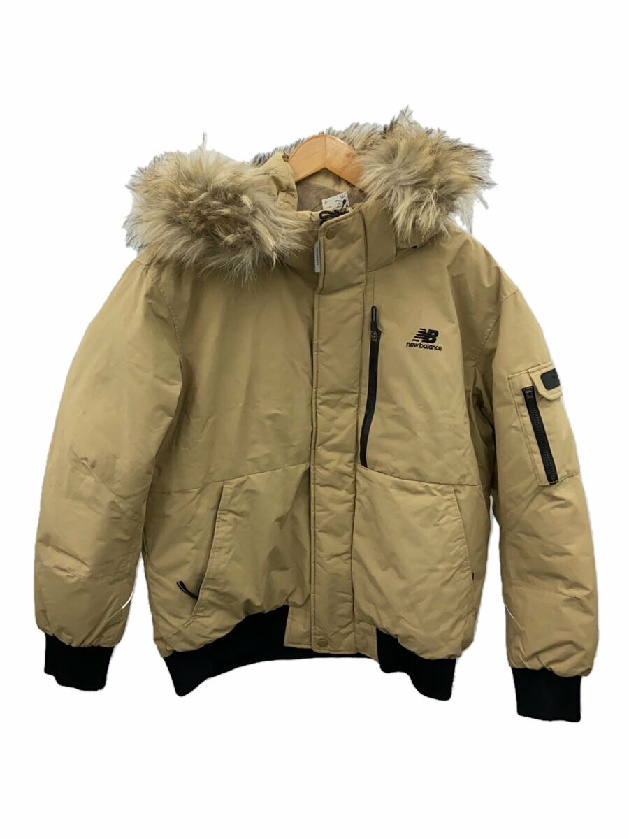 【中古】NEW BALANCE◆ダウンジャケット/M/ポリエステル/BEG/NPA43043【レディースウェア】