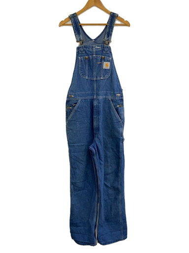 【中古】Carhartt◆オーバーオール/32/デニム/IDG/裾ヤブレ有り【メンズウェア】 【中古】Carhartt◆オーバーオール/32/デニム/IDG/裾ヤブレ有り【メンズウェア】