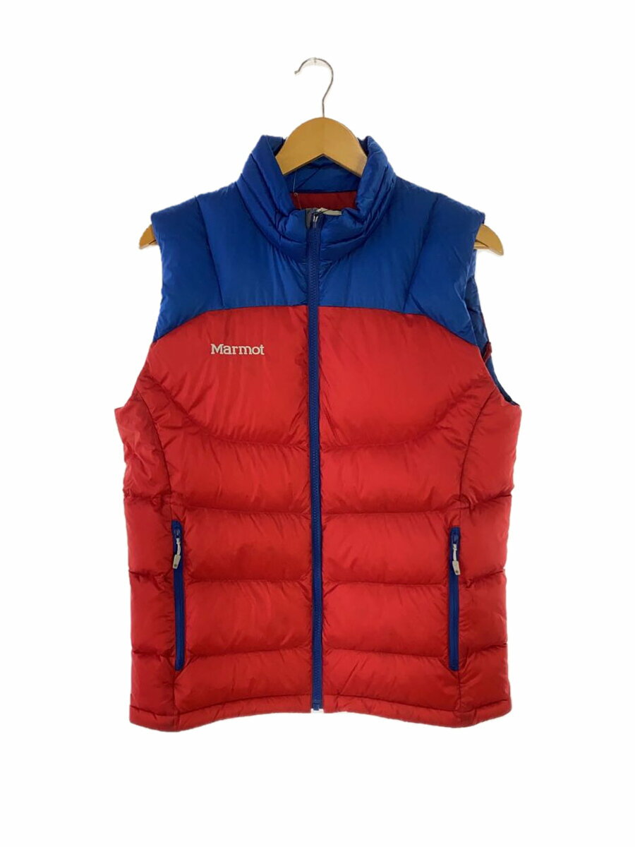 【中古】Marmot◆ダウンベスト/M/ナイロン/RED【メンズウェア】