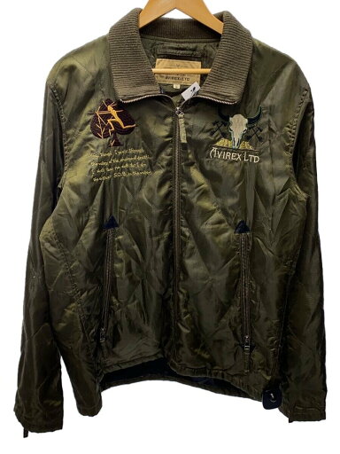 【中古】AVIREX◆キルティングジャケット/XL/ナイロン/KHK/6112059【メンズウェア】 【中古】AVIREX◆キルティングジャケット/XL/ナイロン/KHK/6112059【メンズウェア】