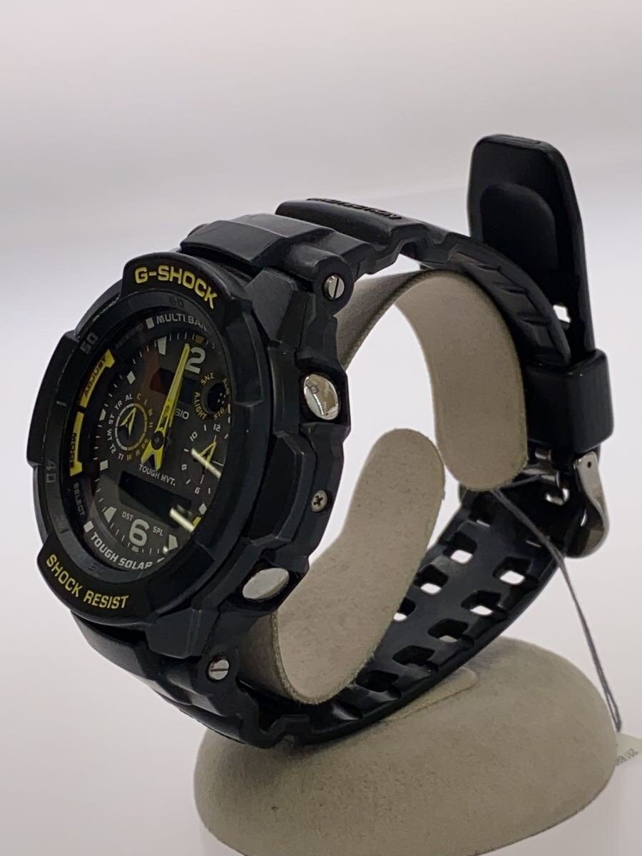 【中古】CASIO◆ソーラー腕時計・G-SHOCK/デジアナ/BLK//【服飾雑貨他】