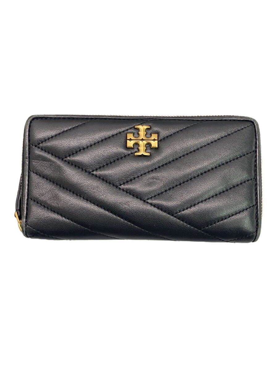 【中古】TORY BURCH◆長財布/--/BLK/無地/レディース【服飾雑貨他】