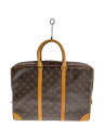 【中古】LOUIS VUITTON◆1)ポルト・ドキュマン・ヴォワヤージュ_モノグラム・キャンバス_BRW/PVC/BRW【バッグ】