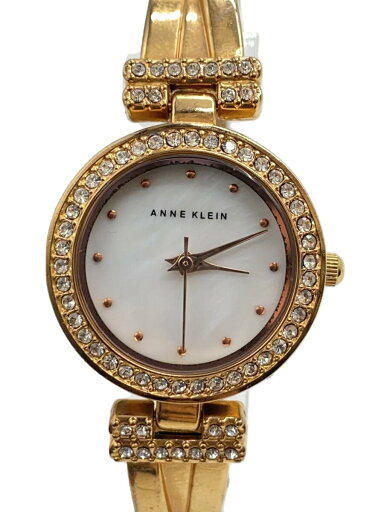 【中古】ANNE KLEIN◆クォーツ腕時計/アナログ/WHT/GLD【服飾雑貨他】 【中古】ANNE KLEIN◆クォーツ腕時計/アナログ/WHT/GLD【服飾雑貨他】