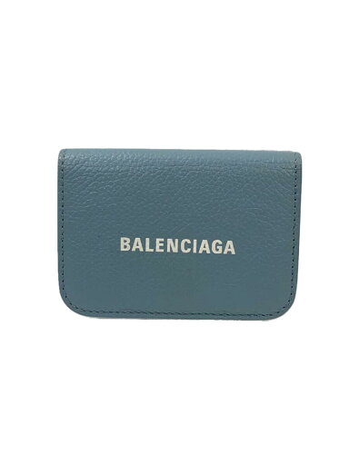 【中古】BALENCIAGA◆3つ折り財布/牛革/ブルー/無地/レディース/593813【服飾雑貨他】 【中古】BALENCIAGA◆3つ折り財布/牛革/ブルー/無地/レディース/593813【服飾雑貨他】