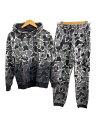 【中古】adidas◆セットアップ/M/コットン/GRY/カモフラ/首回り変色【メンズウェア】(4)