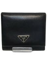 【中古】PRADA◆3つ折り財布/--/BLK/レディース/M176A【服飾雑貨他】