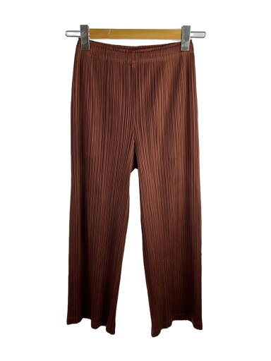 【中古】PLEATS PLEASE ISSEY MIYAKE◆ストレートパンツ/2/ポリエステル/BRW/PP43JF382//【レディースウェア】 【中古】PLEATS PLEASE ISSEY MIYAKE◆ストレートパンツ/2/ポリエステル/BRW/PP43JF382//【レディースウェア】