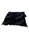 【中古】BALENCIAGA◆マフラー/カシミア/BLK/総柄/メンズ/200882 434269 320B4【服飾雑貨他】