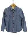 【中古】LOST CONTROL◆PP CHAMBRAY WORK SHIRTS/長袖シャツ/2/コットン/IDG/L13S1-2022【メンズウェア】