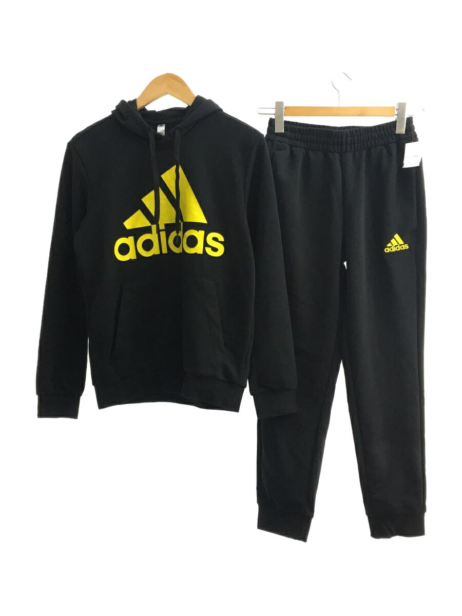 【中古】adidas◆セットアップ/S/コットン/BLK/無地/GK9652【メンズウェア】