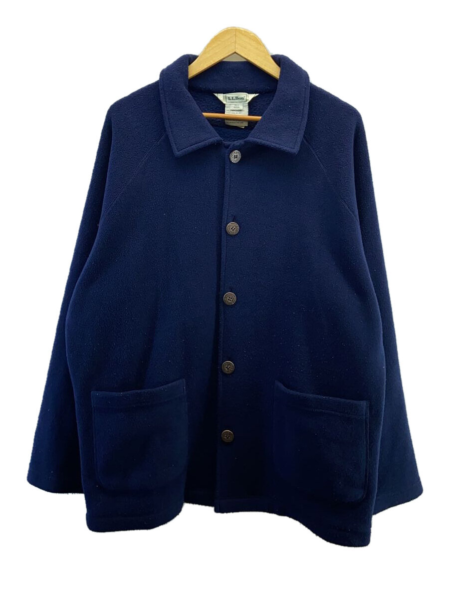 【中古】L.L.Bean◆90s/フリースカバーオール/フリースジャケット/M/ポリエステル/NVY【メンズウェア】
