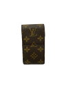【中古】LOUIS VUITTON◆エテュイ・シガレット_モノグラム・キャンバス_BRW/PVC/BRW/メンズ【服飾雑貨他】