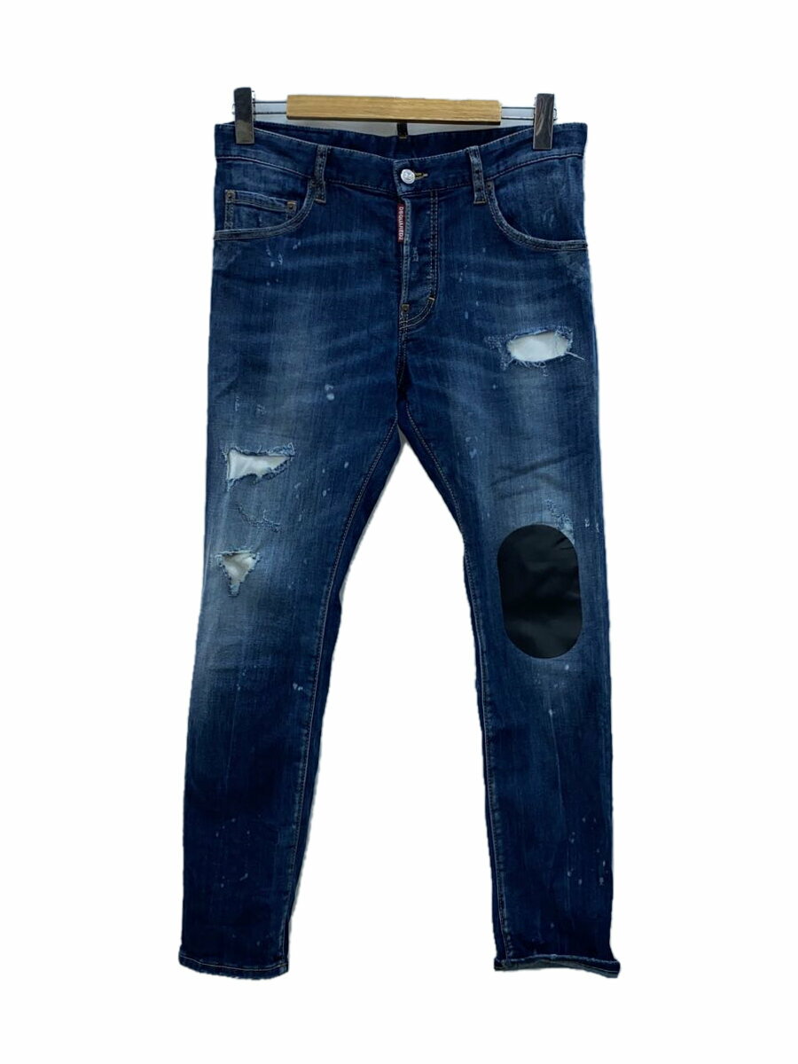 【中古】DSQUARED2◆ディースクエアード/SKATER JEANS/ストレートパンツ/46/デニム/インディゴ/S74LB08【メンズウェア】