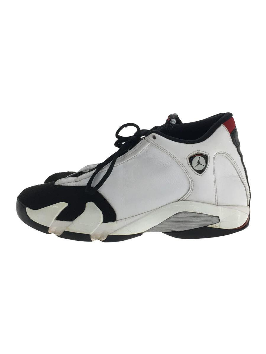 【中古】NIKE◆AIR JORDAN 14 RETRO/エアジョーダンレトロ/ホワイト/487471-102/28cm/WHT/レサ【シューズ】