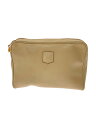 【中古】CELINE◆クラッチバッグ/レザー/クリーム/無地/M07/セカンドバッグ【バッグ】