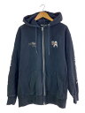 【中古】world wide famous/ジップパーカー/XXL/コットン/ブラック【メンズウェア】