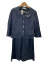 【中古】pierre cardin◆セットアップ/11/コットン/BLK/843728-18【レディースウェア】