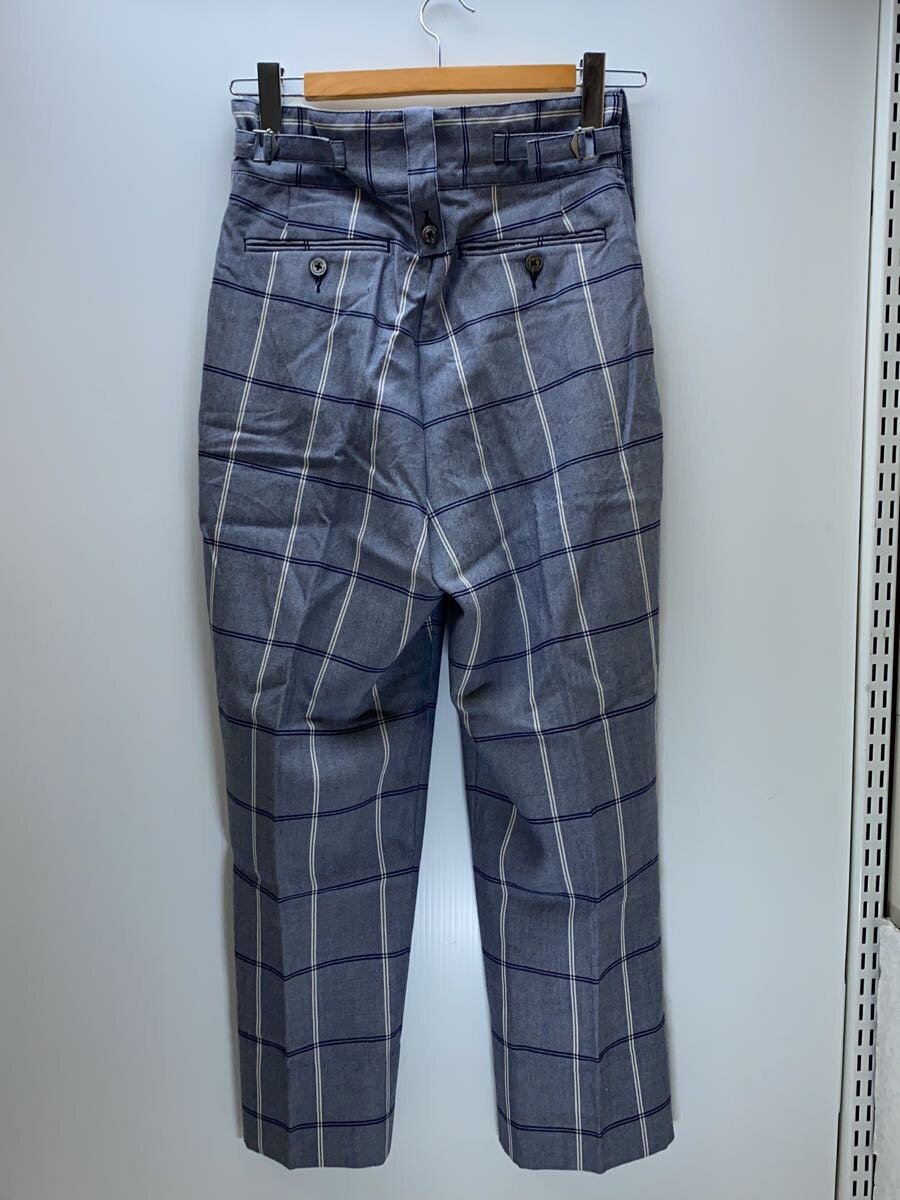 【中古】NEAT◆スラックスパンツ/S/ウール/BLU/チェック//【メンズウェア】