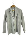【中古】HOMME PLISSE ISSEY MIYAKE◆テーラードジャケット/2/ポリエステル/GRY/無地/HP55JD401【メンズウェア】