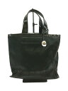 【中古】FURLA◆ハンドバッグ/エナメル/BLK/ハラコ【バッグ】