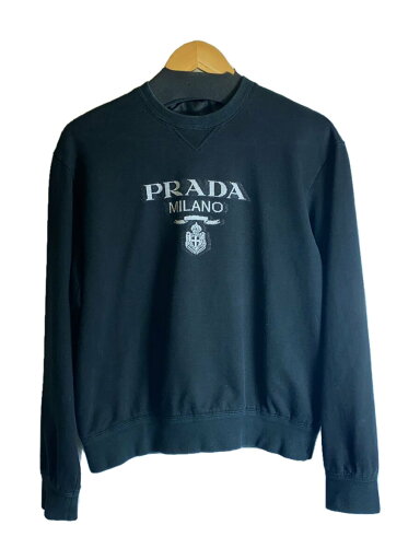 【中古】PRADA◆20AW/コットンジャガードロゴプリントスウェット/M/コットン/BLK/UJL148 S202 1Y13//【メンズウェア】 【中古】PRADA◆20AW/コットンジャガードロゴプリントスウェット/M/コットン/BLK/UJL148 S202 1Y13//【メンズウェア】