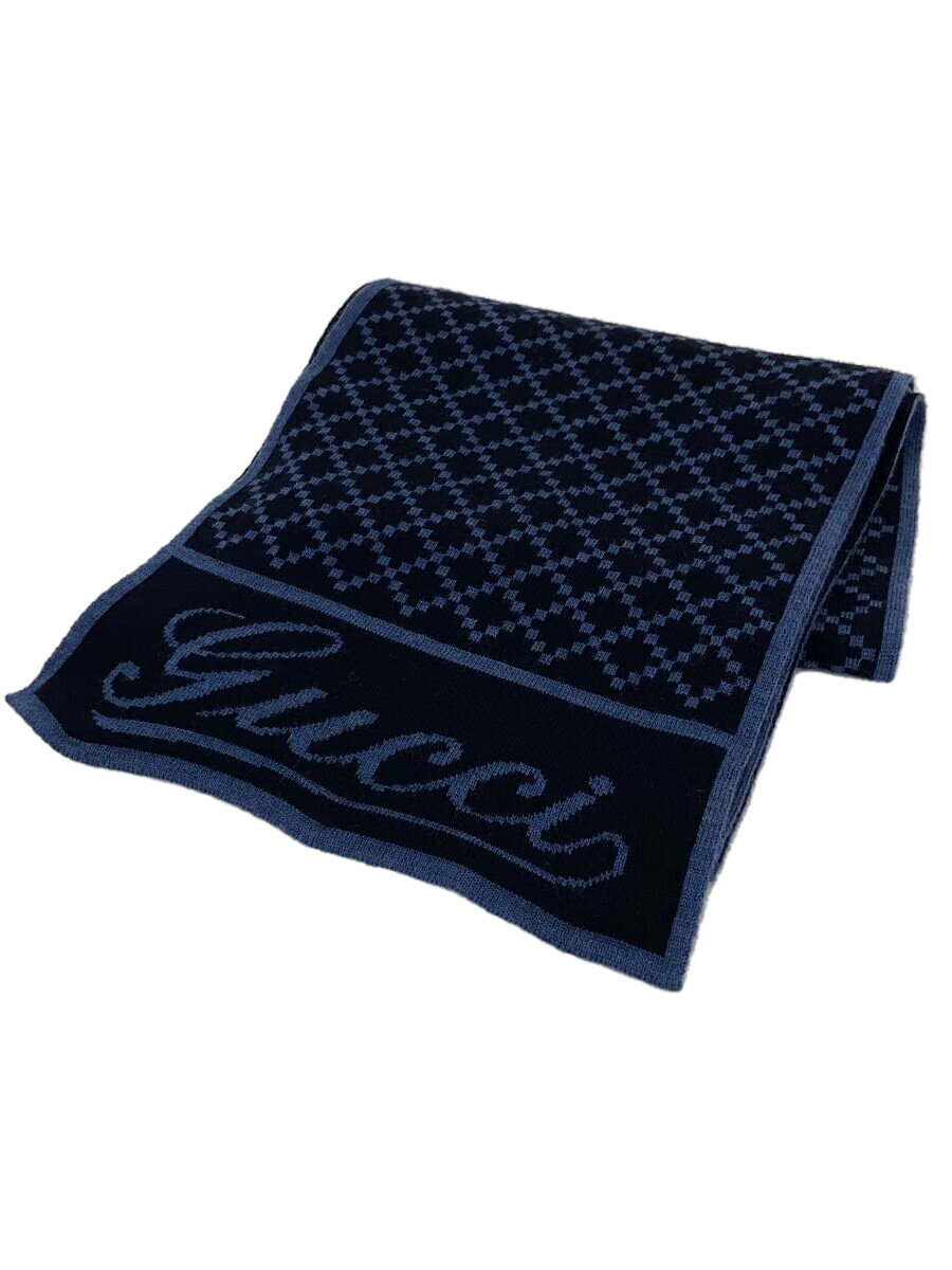 【中古】GUCCI◆マフラー/--/NVY/メンズ//【服飾雑貨他】