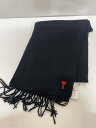 【中古】イタリア製AMI paris/マフラー/ウール/BLK【服飾雑貨他】