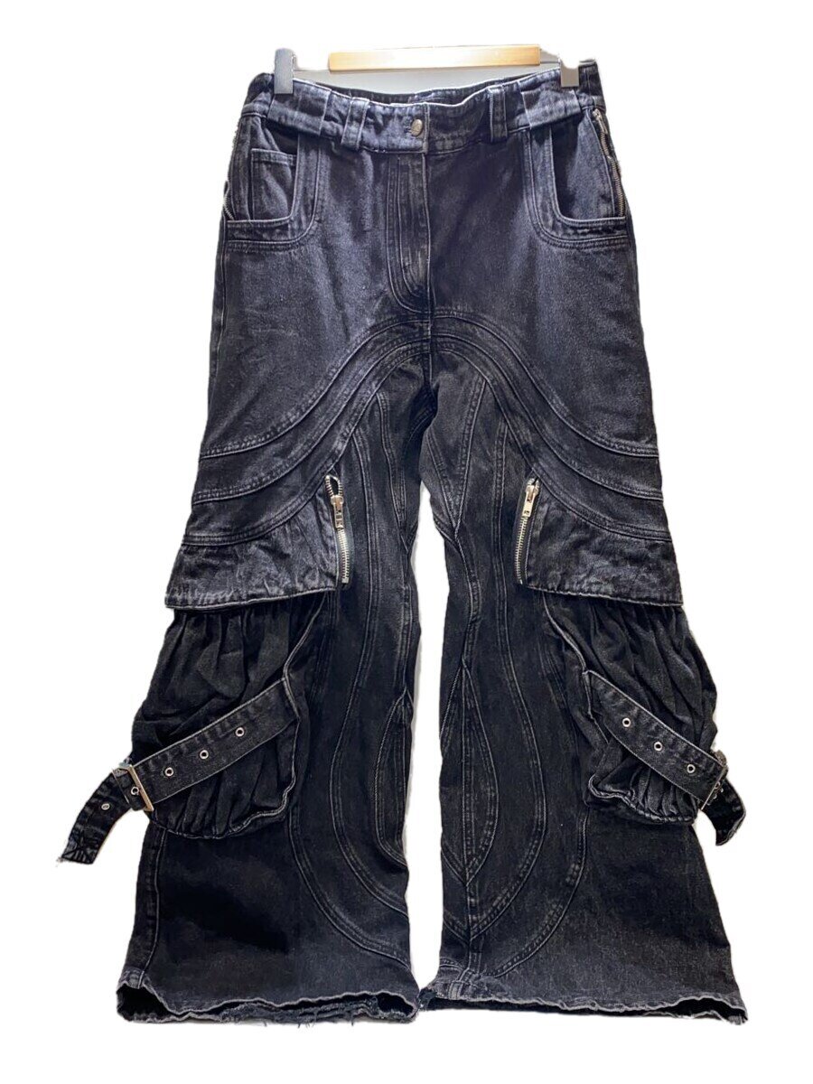 【中古】NO/FAITH STUDIOS◆ボトム/L/コットン/BLK【メンズウェア】