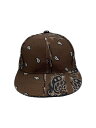 【中古】THE WORLD IS YOURS◆キャップ/--/ポリエステル/BRW/ペーズリー/メンズ/4AW21-ML-CAPA-BR【服飾雑貨他】