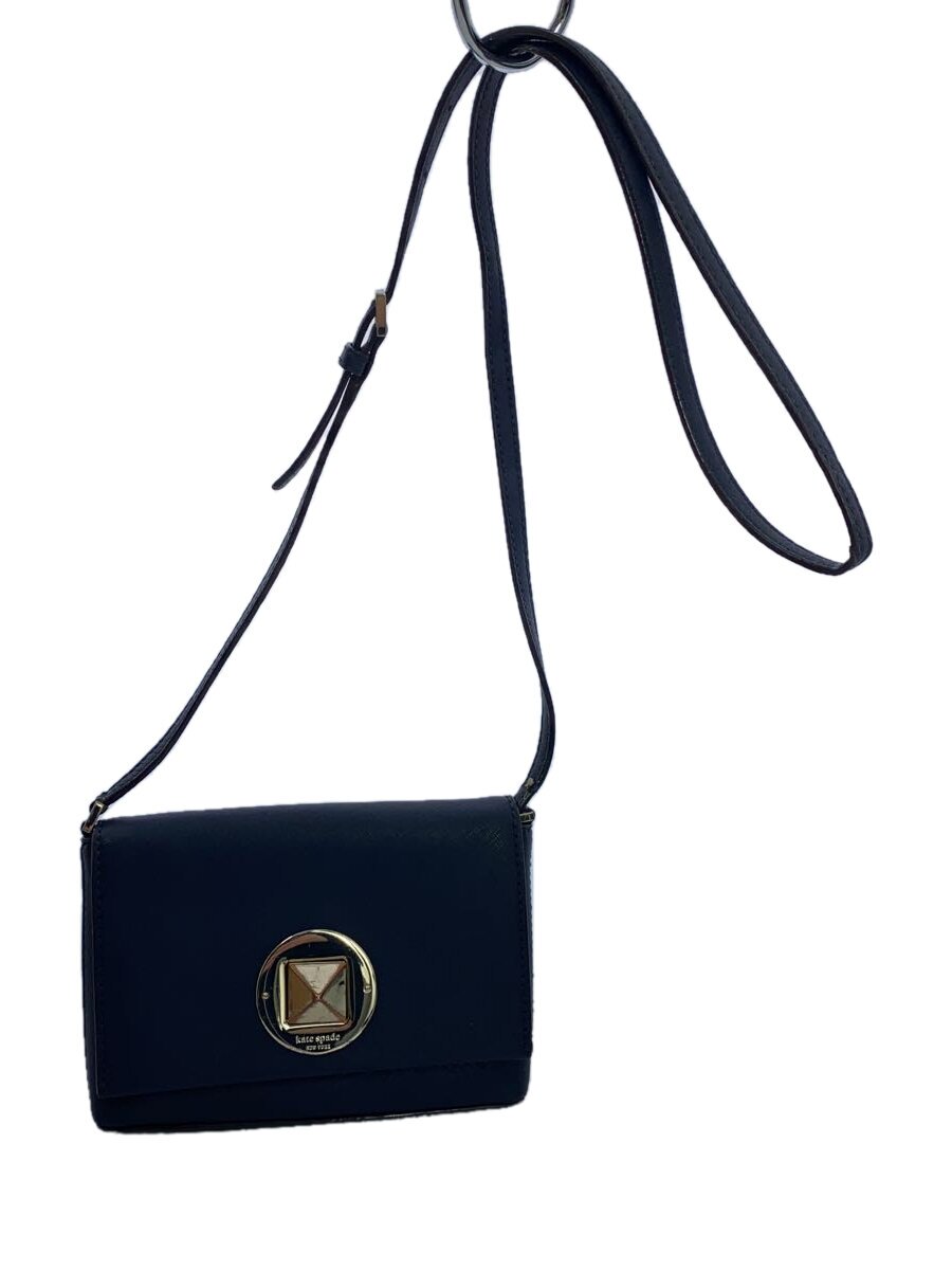 KATE SPADE - 【中古】kate spade new york◆ショルダーバッグ/牛革/NVY/無地【バッグ】