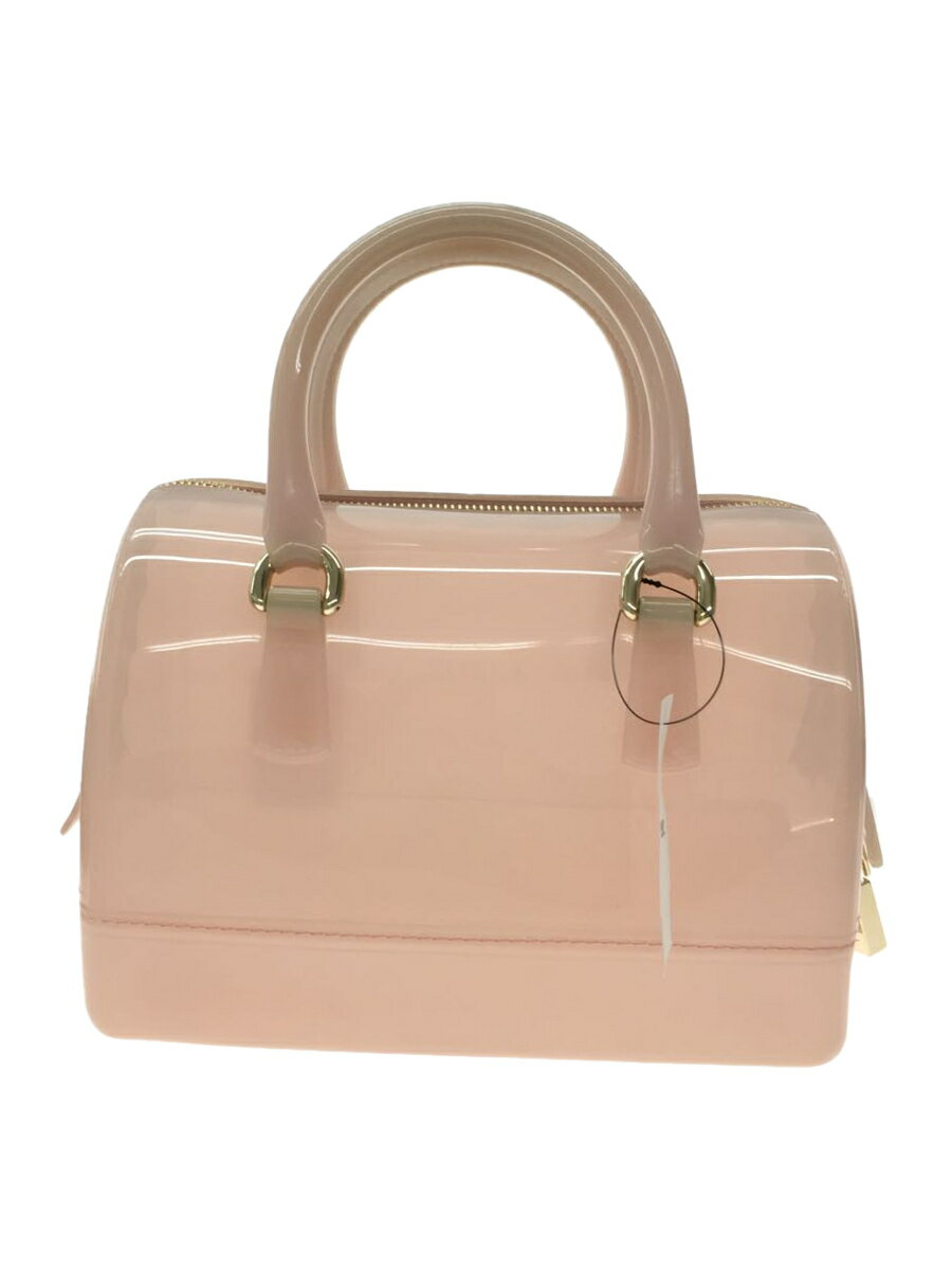 【中古】FURLA◆CANDY BAG/ハンドバッグ/エナメル/PNK/【バッグ】