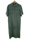 【中古】CLANE◆HALF ZIP MILITARY ONE PIECE/1/ポリエステル/カーキ/14112-5132//【レディースウェア】(4)