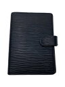 【中古】LOUIS VUITTON◆アジェンダPM_エピ_BLK/レザー/BLK/メンズ【服飾雑貨他】