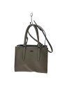 【中古】COACH◆2WAY/ハンドバッグ/レザー/GRY/無地/F14928/内側.ハンドル汚れ有【バッグ】(4)
