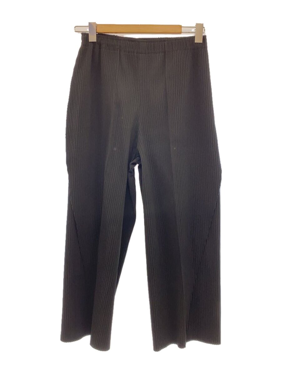 【中古】me ISSEY MIYAKE◆プリーツ/ワイドイージーパンツ/ブラック/MI42KF387【レディースウェア】