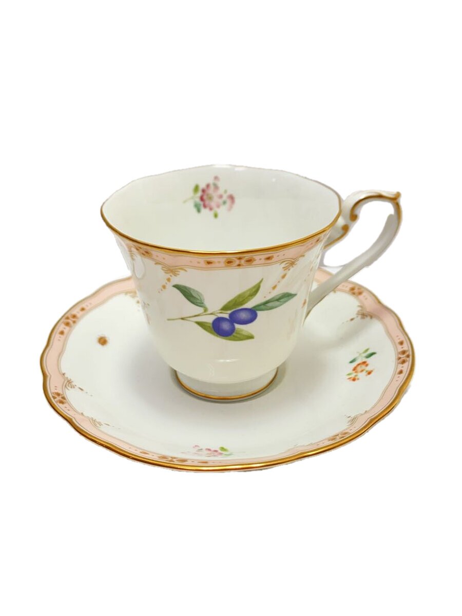 【中古】Noritake◆カップ&ソーサー/WHT/花柄//【キッチン用品】