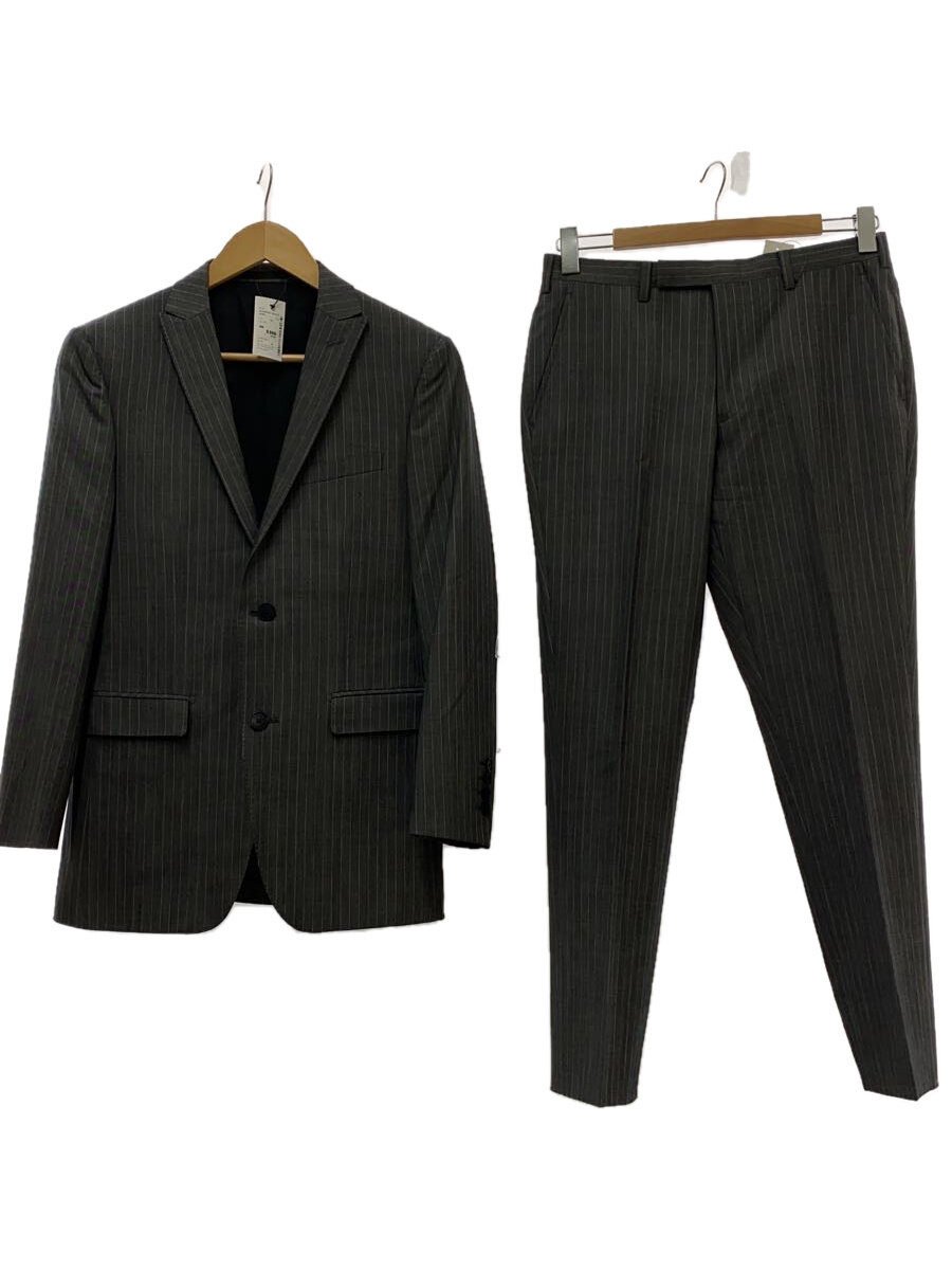 【中古】BURBERRY BLACK LABEL◆バーバリーブラックレーベル/セットアップ/36/ウール/グレー/ストライプ/D1H28-306-05【メンズウェア】