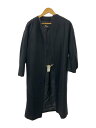【中古】HARDY NOIR◆コート/36/ウール/BLK/無地/19-020-208-1010-3-0//【レディースウェア】