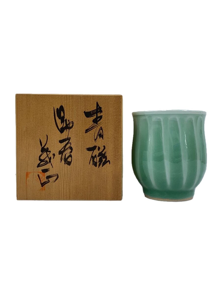 【中古】湯呑/青磁/梶原茂正【キッチン用品】