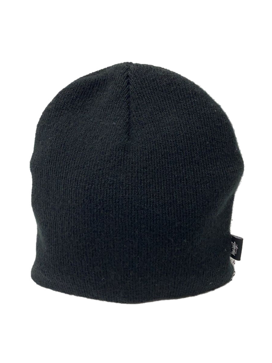 【中古】STUSSY◆ニットキャップ/FREE/アクリル/BLK/メンズ【服飾雑貨他】