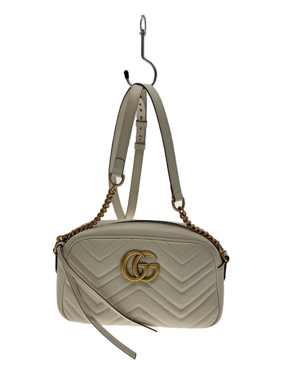 GUCCI - 【中古】GUCCI◆ショルダーバッグ/--/WHT/447632//【バッグ】