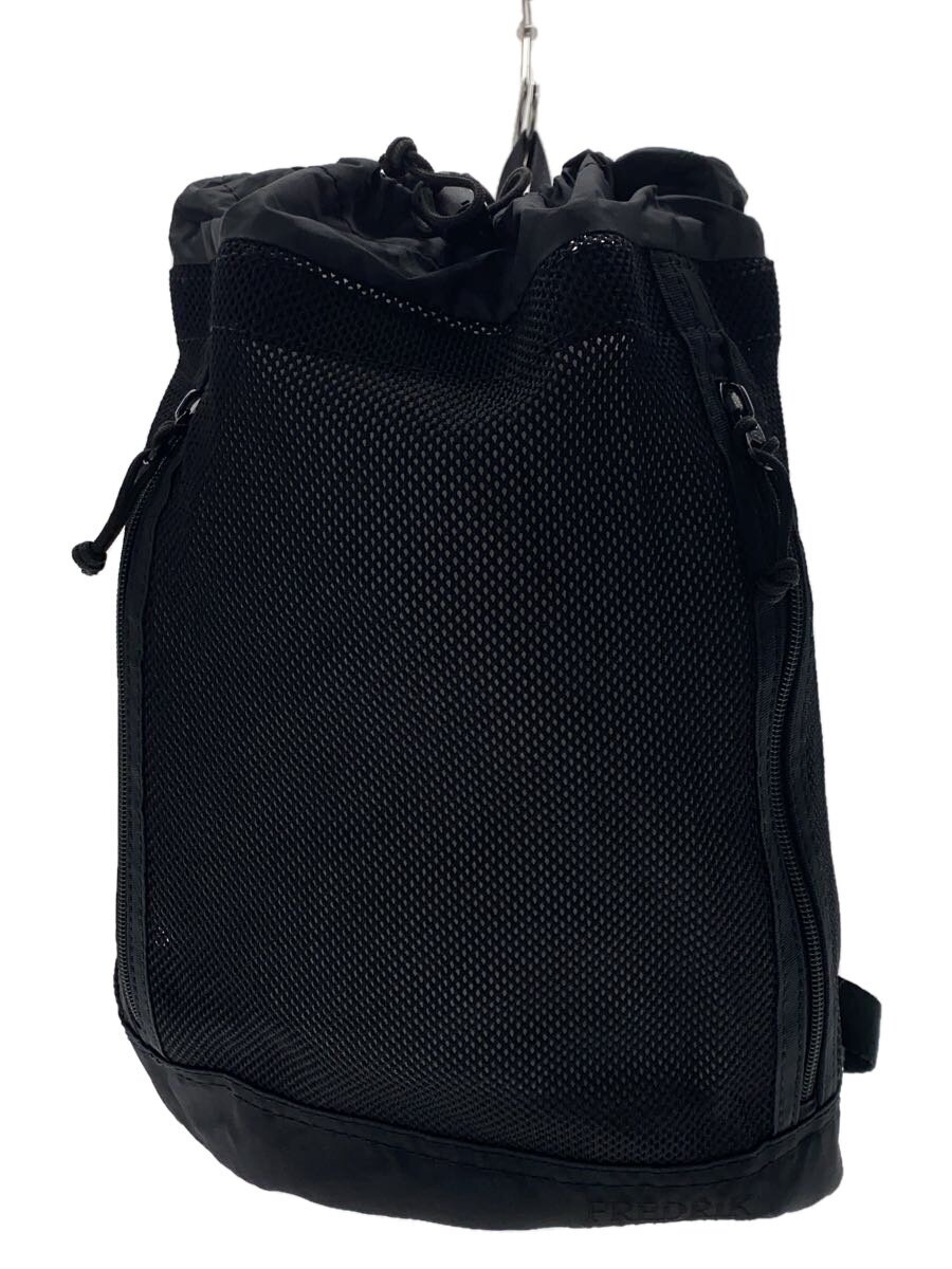 【中古】FREDRIK PACKERS◆リュック/ナイロン/BLK【バッグ】