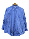 【中古】BROOKS BROTHERS◆90s/MAKERS/ボタンダウン/長袖シャツ/16.5/コットン/BLU【メンズウェア】