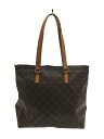 【中古】LOUIS VUITTON◆革シミ/ハンドルヒビ割れ/カバメゾ_モノグラム_BRW/PVC/ブラウン【バッグ】