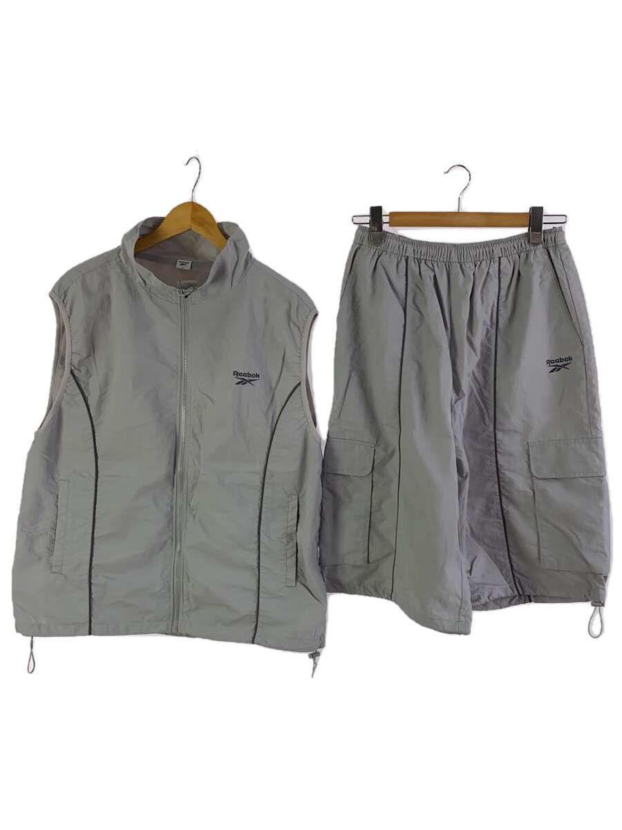 【中古】Reebok◆セットアップ/L/ナイロン/GRY/HBHAA24-CL216【メンズウェア】