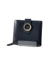 【中古】BVLGARI◆2つ折り財布/レザー/BLK/無地/メンズ【服飾雑貨他】