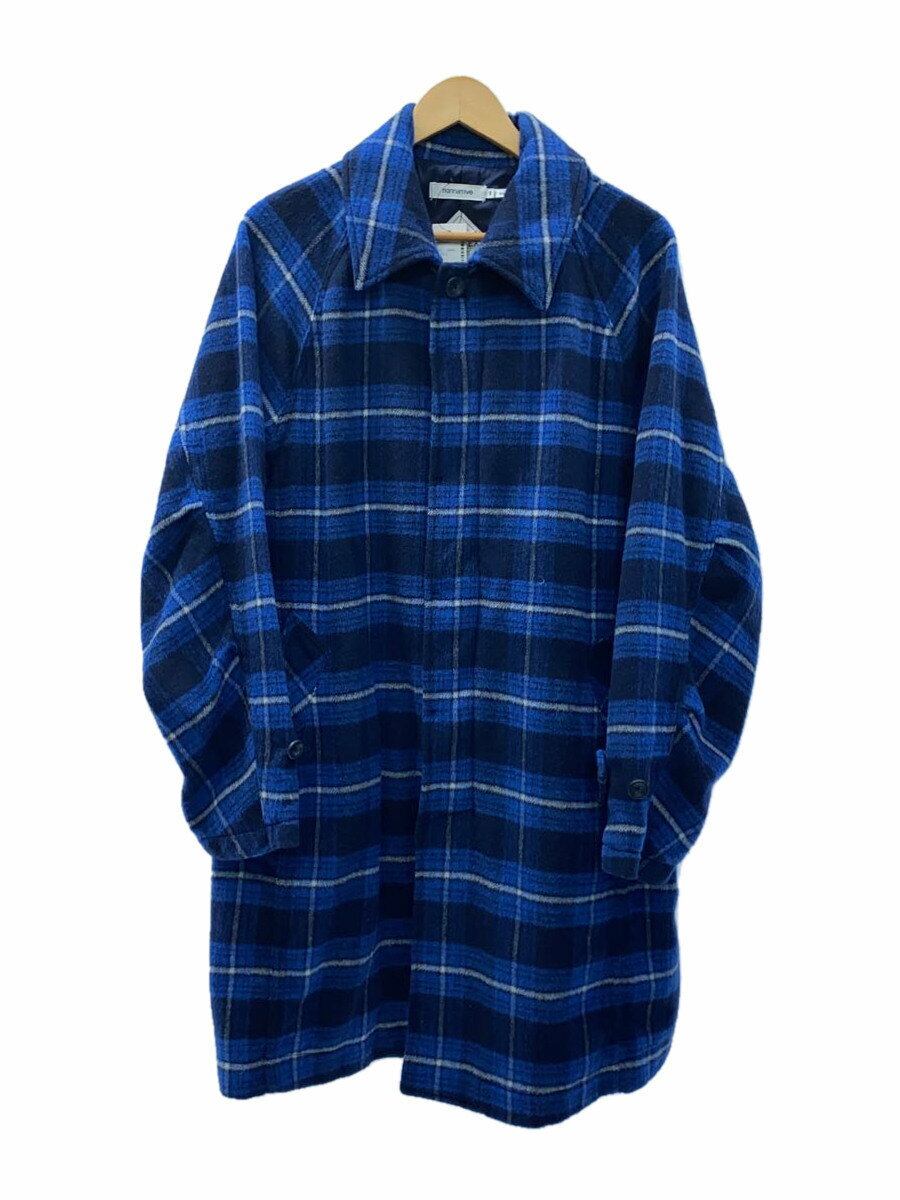 【中古】nonnative◆GORE-TEX/コート/1/ウール/BLU/チェック/NN-JU3813【メンズウェア】